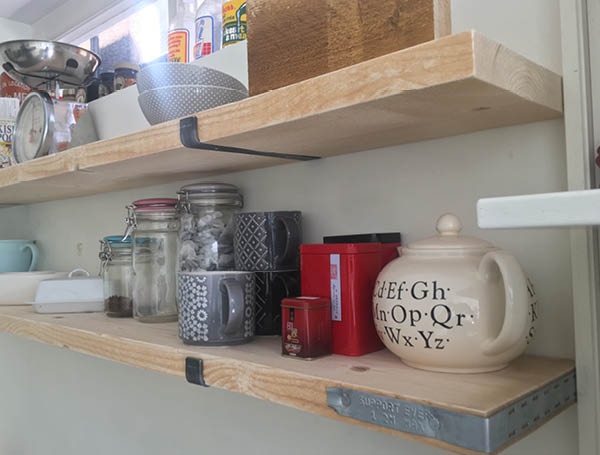 Scaffold board shelving